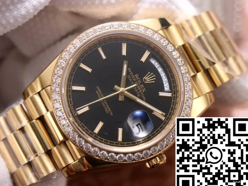 Factory Gold Rolex Yellow Diamond Date EW Day 40MM 0907